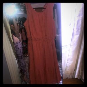 Coral flounce hem dress GAP Medium/Never worn